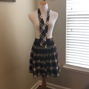 Brown, Black, White Skirt